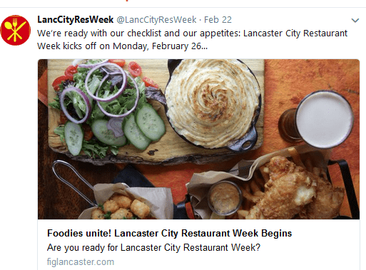 Lancaster City Restaurant Week