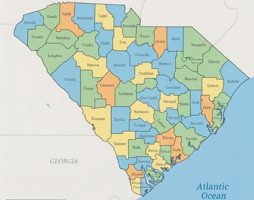 South Carolina Map