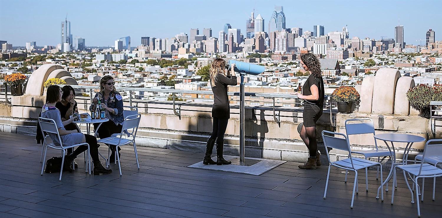 The Bok Bar is located atop the historic BOK building in South Philadelphia, the entrance is  on Mifflin Street (closest to 8th Street). A Scenic rooftop with cool vibes offering wine, craft beer & Asian bites, plus family days on Sundays.
