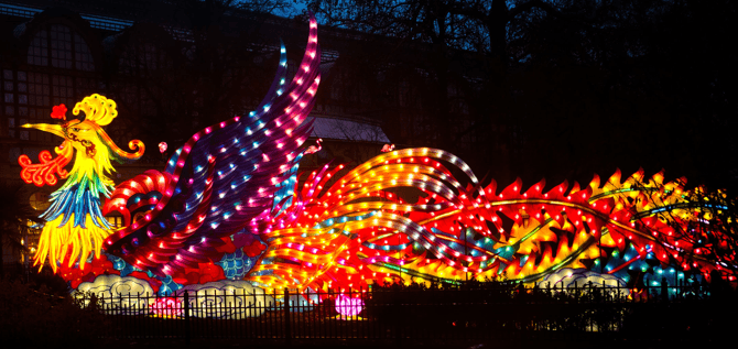 A 200-foot-long phoenix is just one of the highlights of the 2019 Philadelphia Chinese Lantern Festival in Franklin Square. 