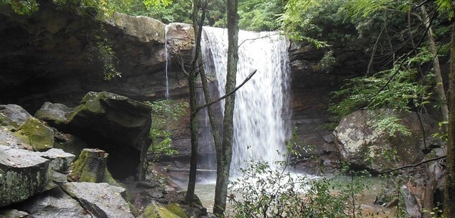 Exploring Cucumber Falls at Ohiopyle State Park