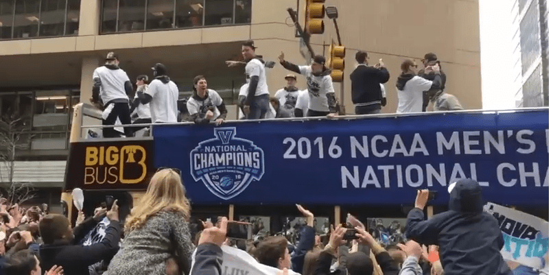Villanova Mens Basketball Championship Market Street Parade
