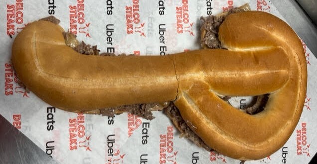 Delco Steaks Rolls Out Large-Size Phillies P-Shaped Rolls 