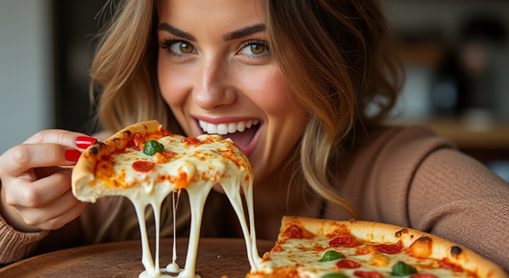 Woman Pizza Grok