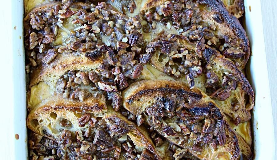 Easy to Make Whole Wheat French Toast with Praline Topping