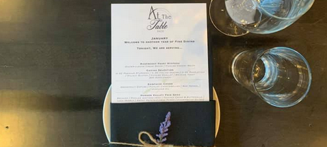At The Table BYOB Seasonal Tasting Menu