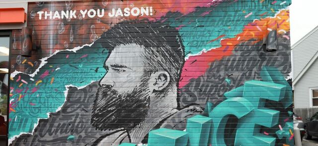 Jason Kelce Mural Unveiled in Delco