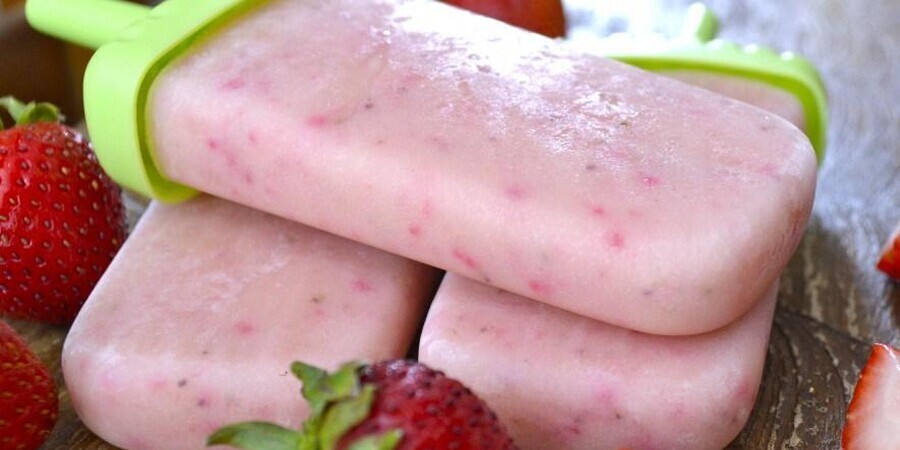 Easy Halos Smoothie Pops with Strawberry
