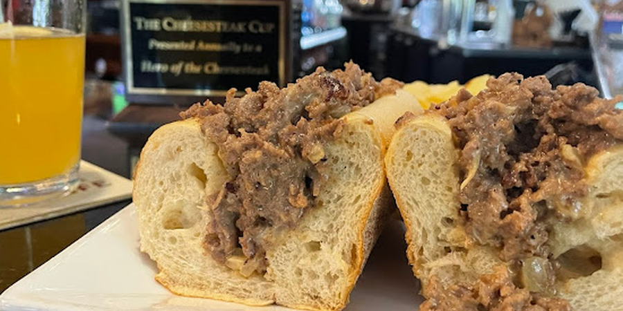 Surf and Turf Cheesesteak at Hilltop Crab House