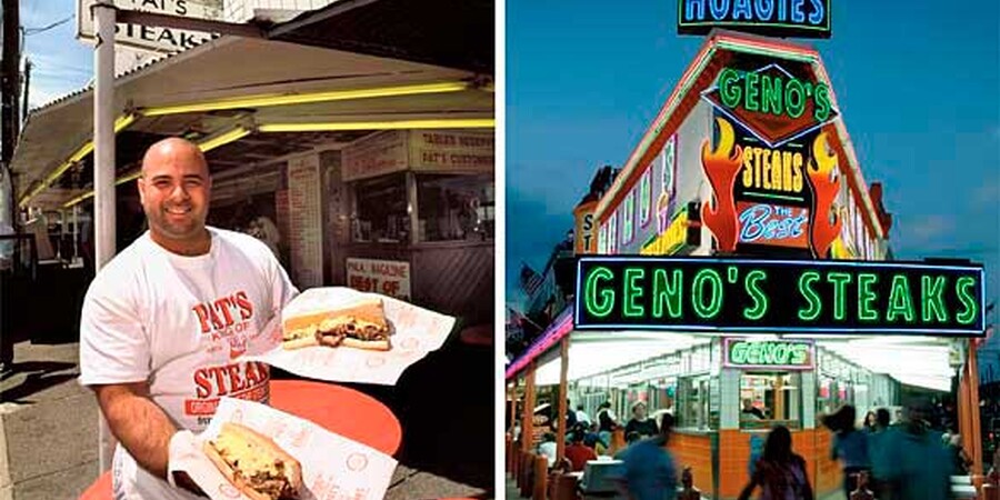 Pat's vs. Geno's Philly's Cheesesteak