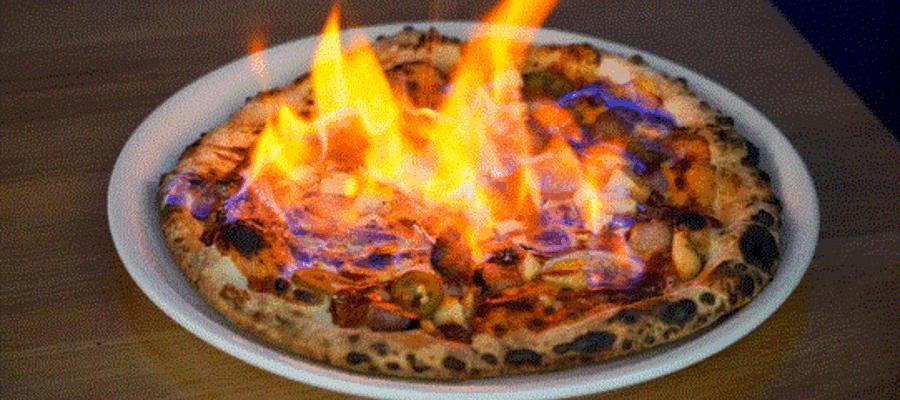  Royal Café Narberth Debuts Flaming Five-Alarm Firehouse Pizza