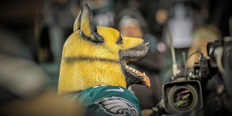 Eagles Fans Go Crazy Over Underdog K9 Masks