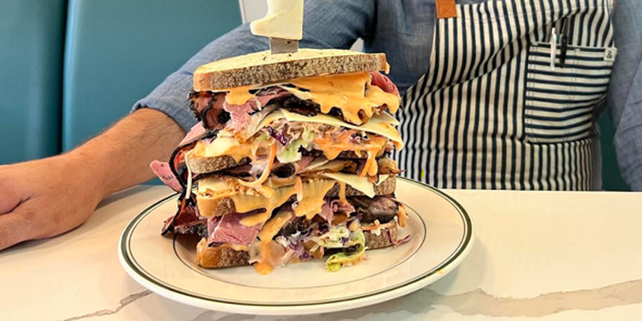 The 10-Inch-high "Meshuggenah" Sandwich: at The Borscht Belt