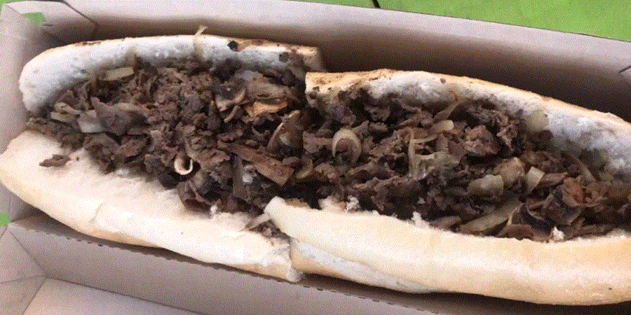 Cheesesteaks at El Greco Pizza & Punch Buggy Beers